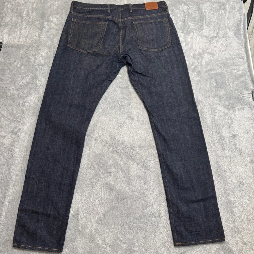 Gap Jeans Mens 36x34 Dark Indigo 1969 Kaihara Japanese Selvedge Slim Button Fly